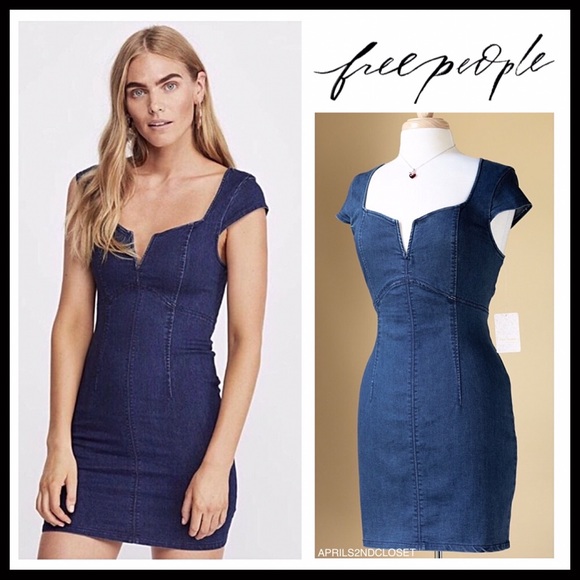 Free People Dresses & Skirts - ❗️6-HOUR SALE❗️FREE PEOPLE BOHO DENIM DRESS A2C